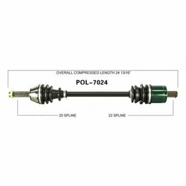 Wide Open OE Replacement CV Axle for POL FRONT RANGER 500/700 EFI/CREW POL-7024